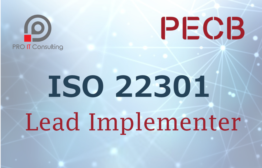 ISO 22301 Lead Implementer par PRO IT Consulting